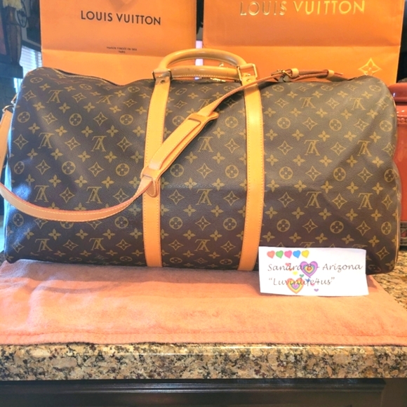 ❤ LOUIS VUITTON Duffle  KEEPALL 60 BANDOULIERE LIKE NEW - Monogram - Picture 2 of 6